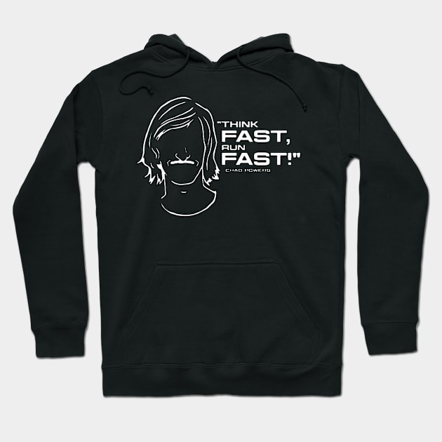 Chad Powers Think Fast Run Fast Face Hoodie by moringart